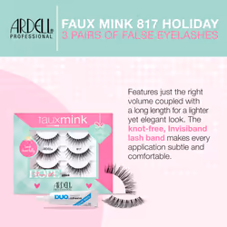 Ardell Faux Mink 817 Strip Lashes Holiday 3-pair Gift Set  1 pack