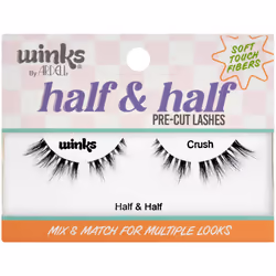 Ardell Winks Half & Half Pre-Cut Lashes Crush False Eyelashes DIY Lash Cluster for Cat Eye Look Wispy Strip Easy Applicat ...