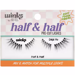 Ardell Winks Half & Half Pre-Cut Lashes  D?j Vu - False Eyelashes  DIY Lash Cluster  Fluffy Curl for Cat Eye Look  Easy Appli ...