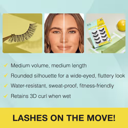 Ardell Active Lash - Pump'n, False Eyelashes, Cat Eye Lashes Wispy, Water-Resistant, Lightweight, 4 pairs, 1-Pack