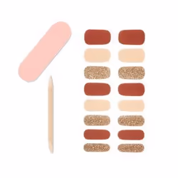 Ardell Nail Addict Gel Nail Strips Finger nails Beige, Gold, Red Monochromatic 16 pc(s)