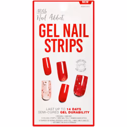 Ardell Nail Addict Gel Nail Strips - Heartfelt  Lasts Up To 14 Days  1-pack