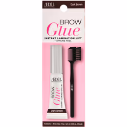 Ardell Brow Glue Dark Brown with Dual Sided Styling Brush - Instant Lamination Lift  All day Extreme Hold Eyebrow Gel Kit for ...