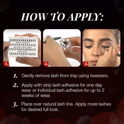 ARDELL Triple Individuals Knot-Free Short Eye Lashes  Black