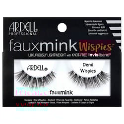 Ardell Faux Mink Eyelashes - Black Demi Wispies with Knot Free Invisiband