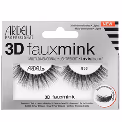 Ardell 3D Faux Mink Multi Dimensional Eyelashes - Black 853 - Invisible Band