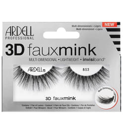 Ardell 3D Faux Mink Multi Dimensional Eyelashes - Black 853 - Invisible Band