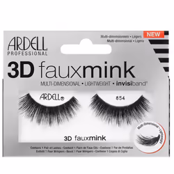 Ardell 3D Faux Mink Multi Dimensional Eyelashes - Black 854 - Invisible Band