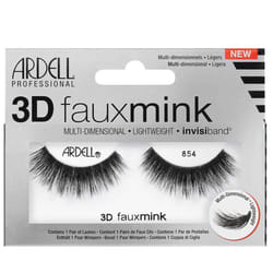 Ardell 3D Faux Mink Multi Dimensional Eyelashes - Black 854 - Invisible Band