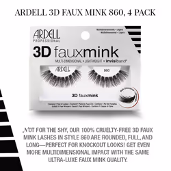 Ardell False Eyelashes 3D Faux Mink 860  4 pairs