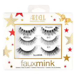Ardell Faux Mink 3 Piece Holiday Pack Includes Faux Mink Wispies, Faux Mink 817 and Faux Mink 811