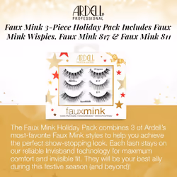 Ardell Faux Mink 3 Piece Holiday Pack Includes Faux Mink Wispies, Faux Mink 817 and Faux Mink 811