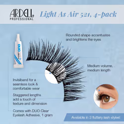 Light As Air 521 Lashes, 4 pairs in a pack