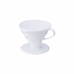 HARIO V60 Plastic Coffee Dripper, White, Size 2