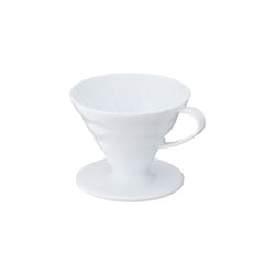 HARIO V60 Plastic Coffee Dripper, White, Size 2