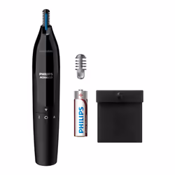 Philips Norelco Nosetrimmer 1100 NT1605/60, Ear, Eyebrow, Nose, Black, Battery, AA, Eyebrow