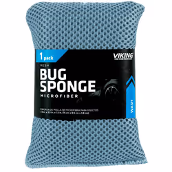 VIKING Mesh Bug Sponge Cleaning Car Wash Sponge for Bugs and Tar Colors Vary 4 inch by 6 inch 1 Pack