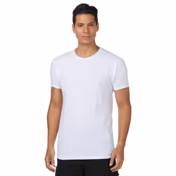 Hanes Men's Tagless Cotton Crew Undershirts  3-Pack - White  Large