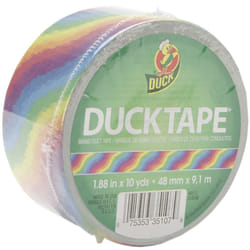 Patterned Duck Tape 1.88"X10yd-Rainbow
