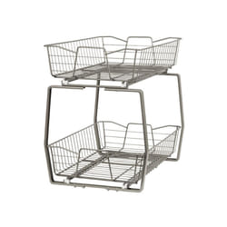 ClosetMaid 3089 2 Tier 14-Inch Kitchen Cabinet Organizer  Nickel