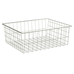 ClosetMaid ShelfTrack Wire Basket Add-On Drawer  Compatible with Drawer Frame Hardware  Nickel Finish