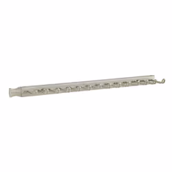 ClosetMaid 38053 14-Hook Tie & Belt Rack, Nickel, 15 x 2.75 x 0.88 inches