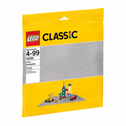 LEGO Classic Gray Baseplate 10701 Building Toy Compatible with Building Bricks for Kids Play (1 Piece)