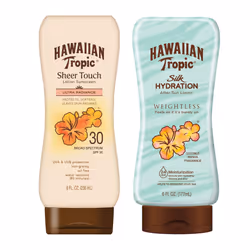 Hawaiian Tropic SPF 30 Broad Spectrum Sunscreen and After Sun Pack with 8oz Sheer Touch Moisturizing Sunscreen Lotion and 6oz ...