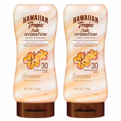 Hawaiian Tropic Weightless Hydration Lotion Sunscreen SPF 30  6oz Twin Pack | Oil Free Sunscreen  Hawaiian Tropic Sunscreen S ...