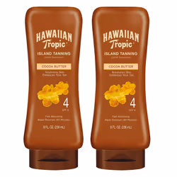 Hawaiian Tropic Island Tanning Lotion Sunscreen SPF 4  8oz | Outdoor Tanning Lotion with SPF  SPF 4 Sunscreen  Oxybenzone Fre ...
