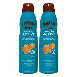 Hawaiian Tropic Everyday Active Clear Spray Sunscreen SPF 30 6oz Twin Pack | Hawaiian Tropic Sunscreen SPF 30 Sunblock Oxy ...