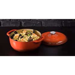 Lodge Enameled Cast Iron Dutch Oven  6 Qt  Poppy