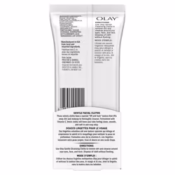 OLAY Wet Cleansing Cloths Gentle Clean  Sensitive/Fragrance-Free 30 Ea (Pack of 2)