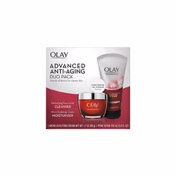 Face Wash by Olay Regenerist Advanced Anti-Aging Pore Scrub Cleanser (5.0 Oz) and Micro-Sculpting Face Moisturizer Cream (1.7 ...