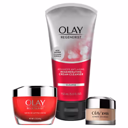 Face Wash by Olay Anti-Aging Skincare Kit with Regenerist Cleanser, Moisturizer & Eye Cream