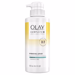 Olay Complete+ Hydrating Lotion Fragrance-Free  10.1 FL OZ  3-in-1 Nourishing Face Moisturizer for All Skin Types with Vitami ...