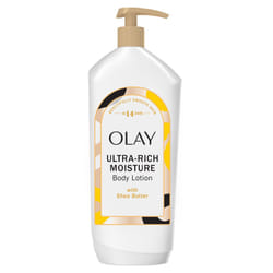 Olay Ultra Rich Moisture Hydrating Body Lotion for Women  Absorbs Instantly  Formulated with Vitamin B3 Complex  Shea Butter Scent  18 fl oz