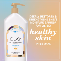 Olay Day & Night Restoring Body Lotion for Women  24hr Hydration  Absorbs Instantly  Formulated with Vitamin B3 Complex  Fragrance-Free  18 fl oz