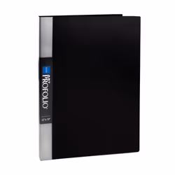 Itoya Original Art ProFolio 13x19 Black Photo Album Book with 48 Pages - Protective Binder with Plastic Sleeves