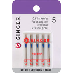 Singer Quilting Machine Needles 5/Pkg-Size 90 04714