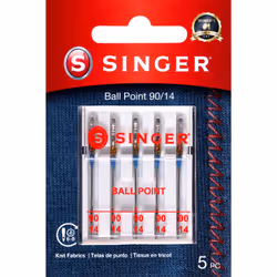 SINGER Ball Point Machine Needles -Sz 14/90 5/Pkg 4746