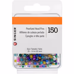 Singer Pearlized Straight Pins-Size 20 150/Pkg 07050