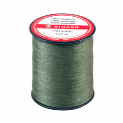SINGER 60200 All Purpose Polyester Thread  150-Yard  Olive Green