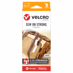 VELCRO(R) Brand Sew-On Strong Tape 1"X30"-White 30854