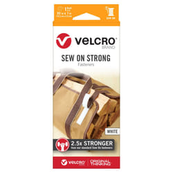 VELCRO(R) Brand Sew-On Strong Tape 1"X30"-White 30854