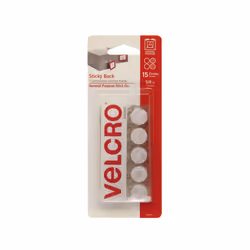 Velcro Sticky Back, Velcro, White, 15.9 mm, 15.9 mm, 15 pc(s), Blister