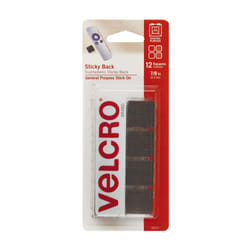 Velcro Sticky Back hook/loop fastener Black 12 pc(s)
