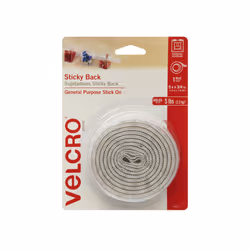 Velcro Sticky Back, Velcro, White, 19.1 mm, 1.524 m, 1 pc(s), Blister