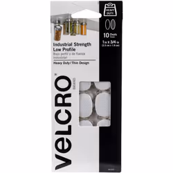 VELCRO(R) Brand Industrial Strength Coins 1"X.75" 10/Pkg-White 91010