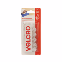 Velcro Thin Clear, Velcro, Transparent, 15.9 mm, 15.9 mm, 15 pc(s), Blister